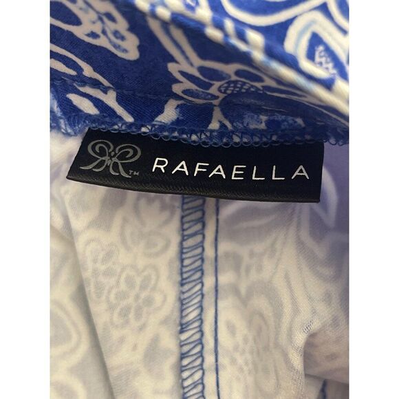 NWT Rafaella Blue White Floral 6” Stretch Bermuda Shorts Size 6 - Picture 10 of 11